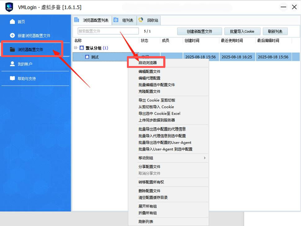 启动 VMLogin 浏览器环境