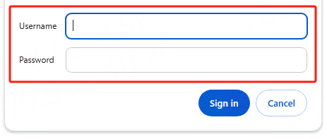 Enter authentication