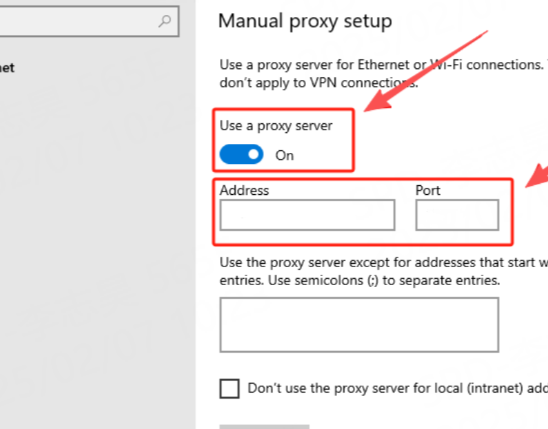 Configure proxy